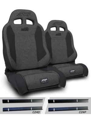 Jeep Wrangler TJ Suspension Seat - PRP Seats - Enduro Elite - Trek Edition - Gray - `03-`06